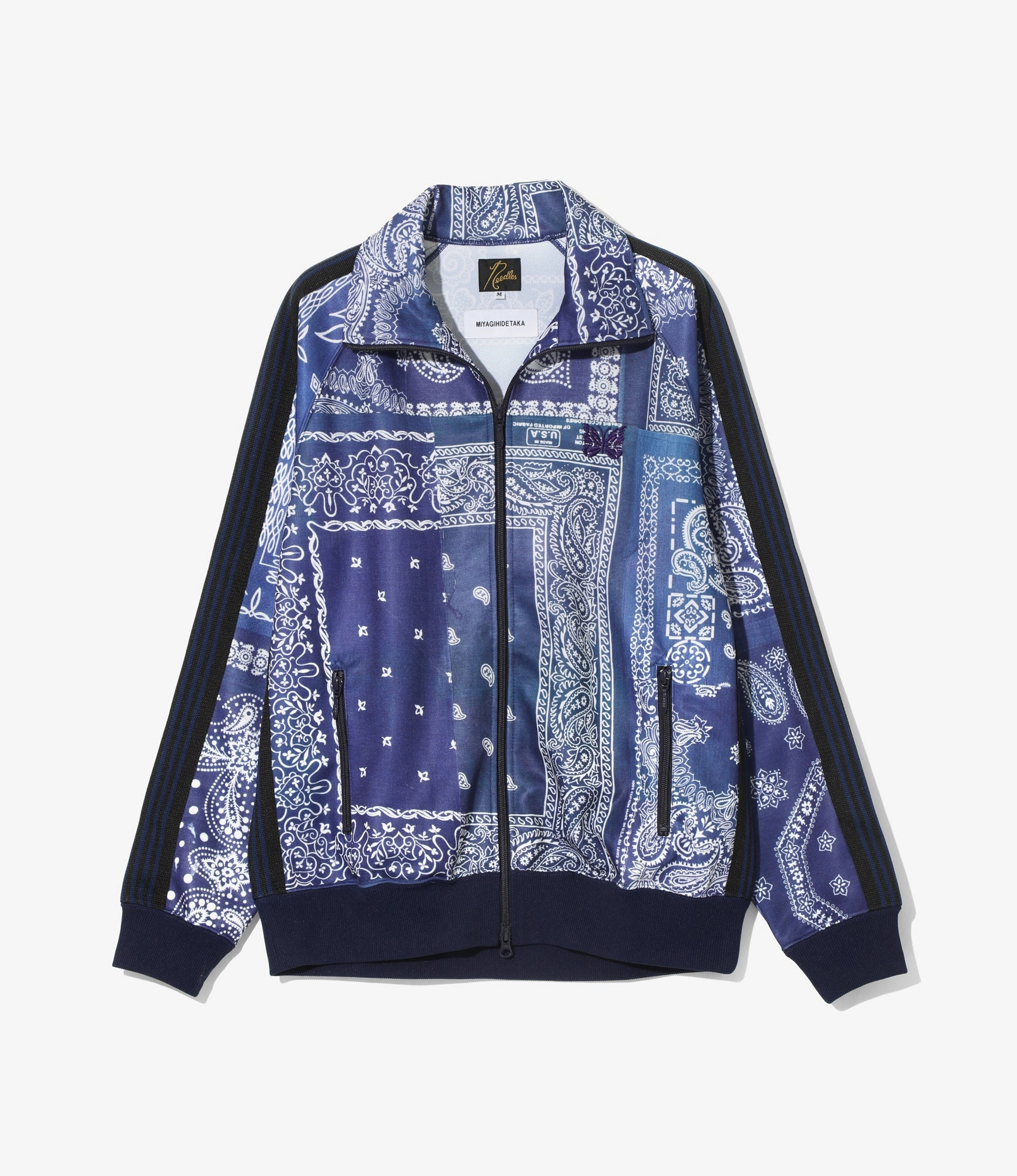 suitable for volunteer work Determination Track Jacket ?C Navy Bandana Print