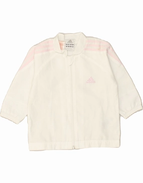 Beanie Perfection ADIDAS Baby Boys Tracksuit Top Jacket 12-18 Months White Polyester