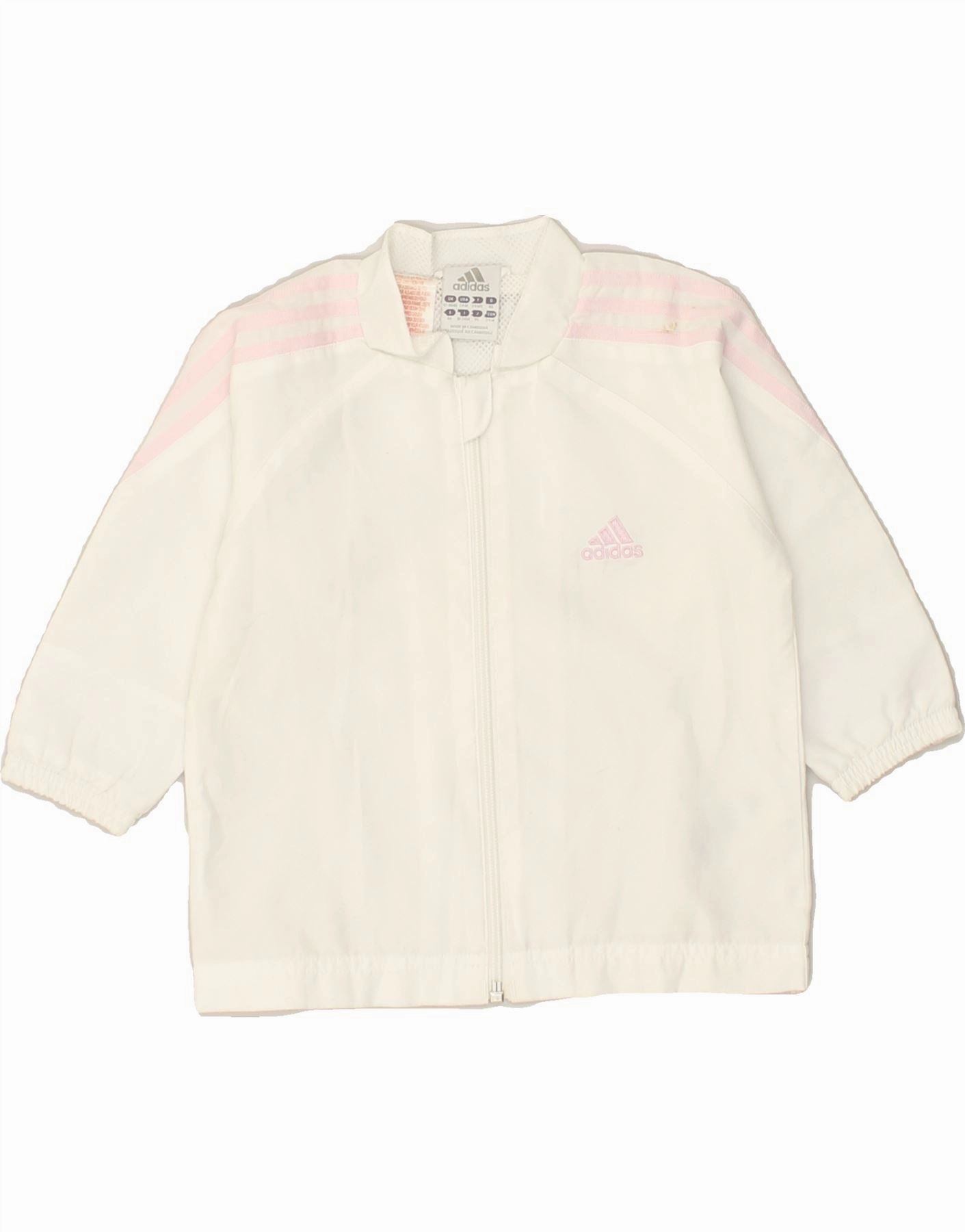 Beanie Perfection ADIDAS Baby Boys Tracksuit Top Jacket 12-18 Months White Polyester