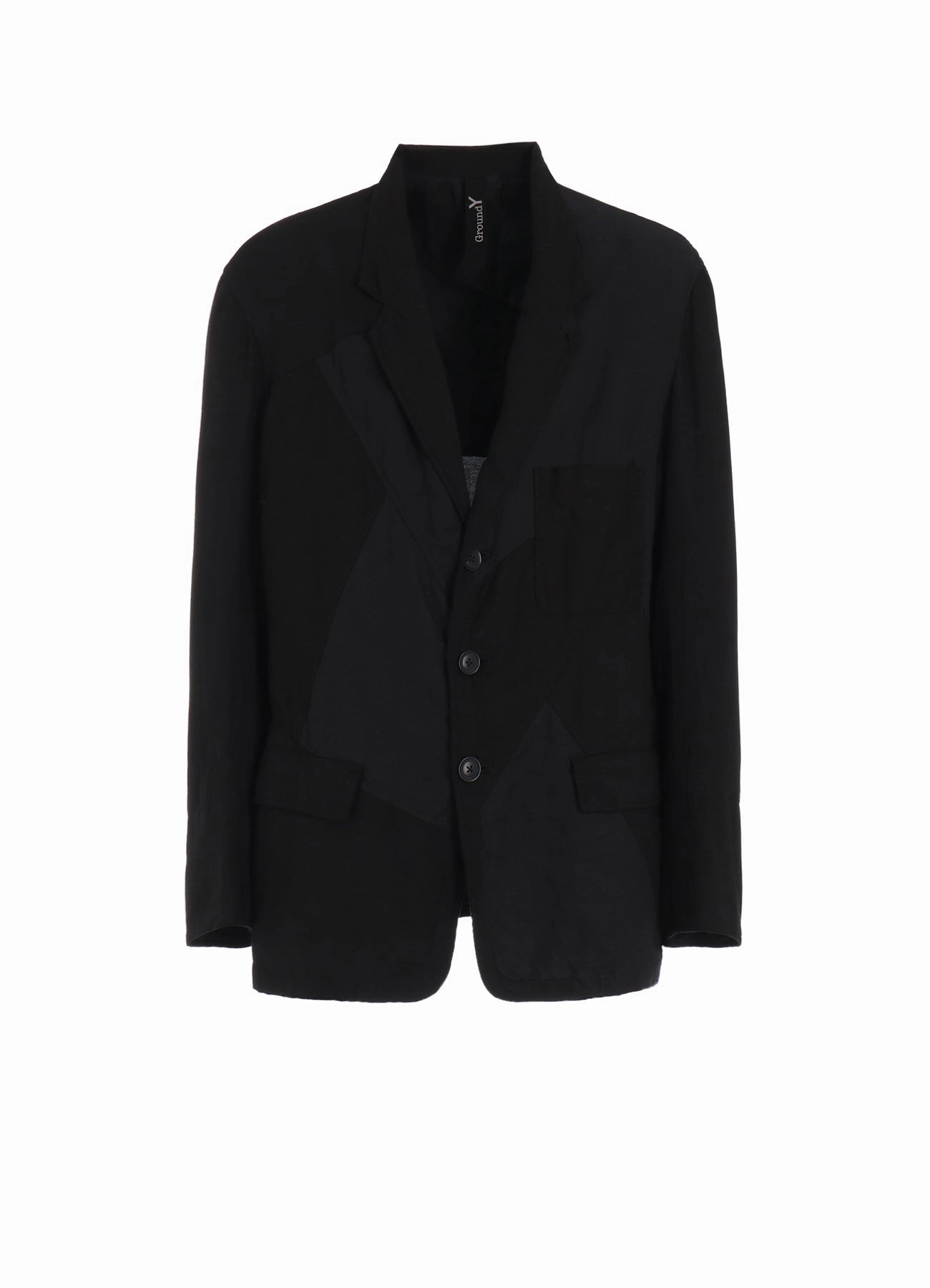 CUBISM PATCHWORK  PRODUCT DYED SWITCHING OUTER POCKET JACKET Compromise Highlighter