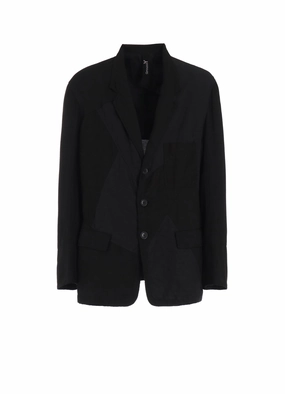 CUBISM PATCHWORK  PRODUCT DYED SWITCHING OUTER POCKET JACKET Compromise Highlighter