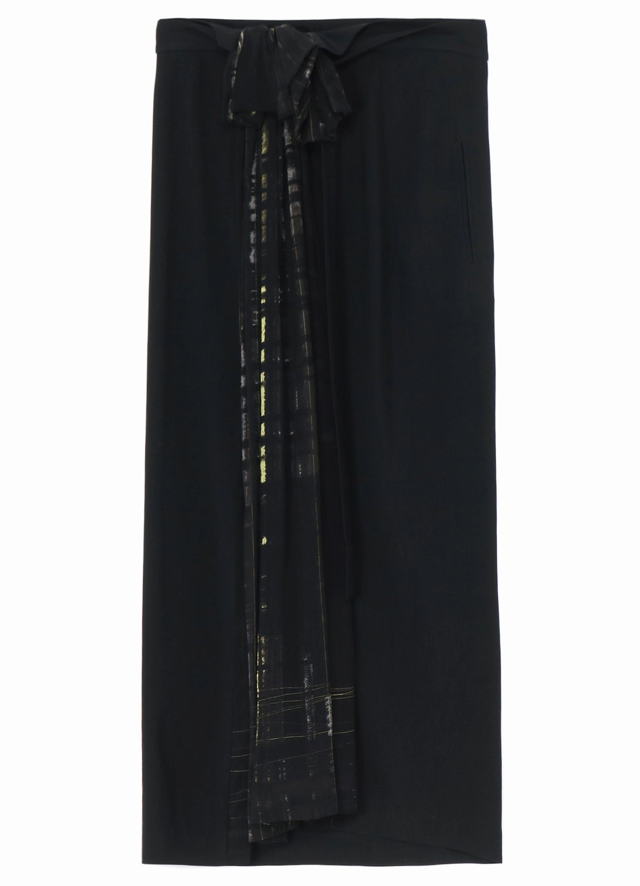 HAND PAINTED PLAID PRINT DOUBLE BELTED SKIRT Tie-dye Simple yet chic gown