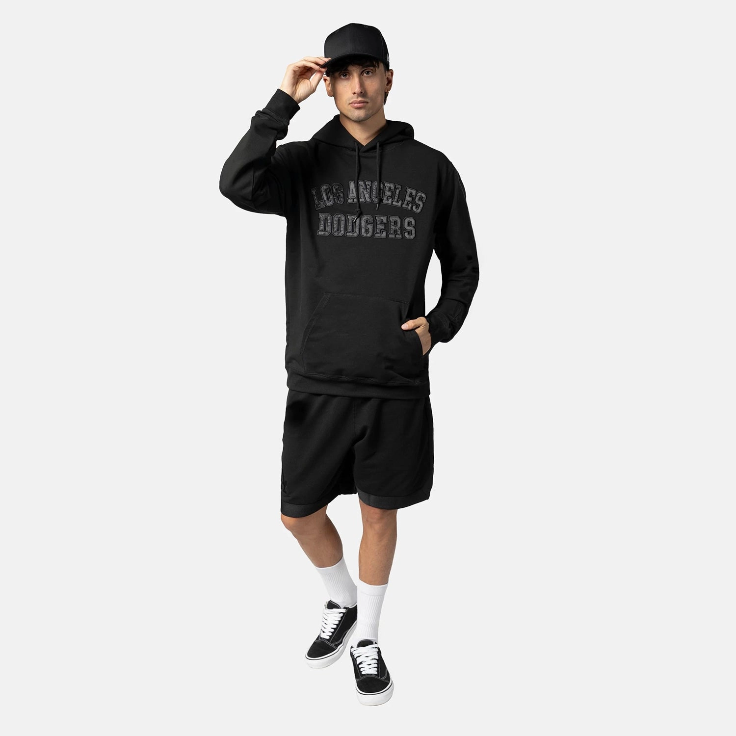Street Fit Style All Season Versatility Dodgers Triple Black PO Hoody - Mens