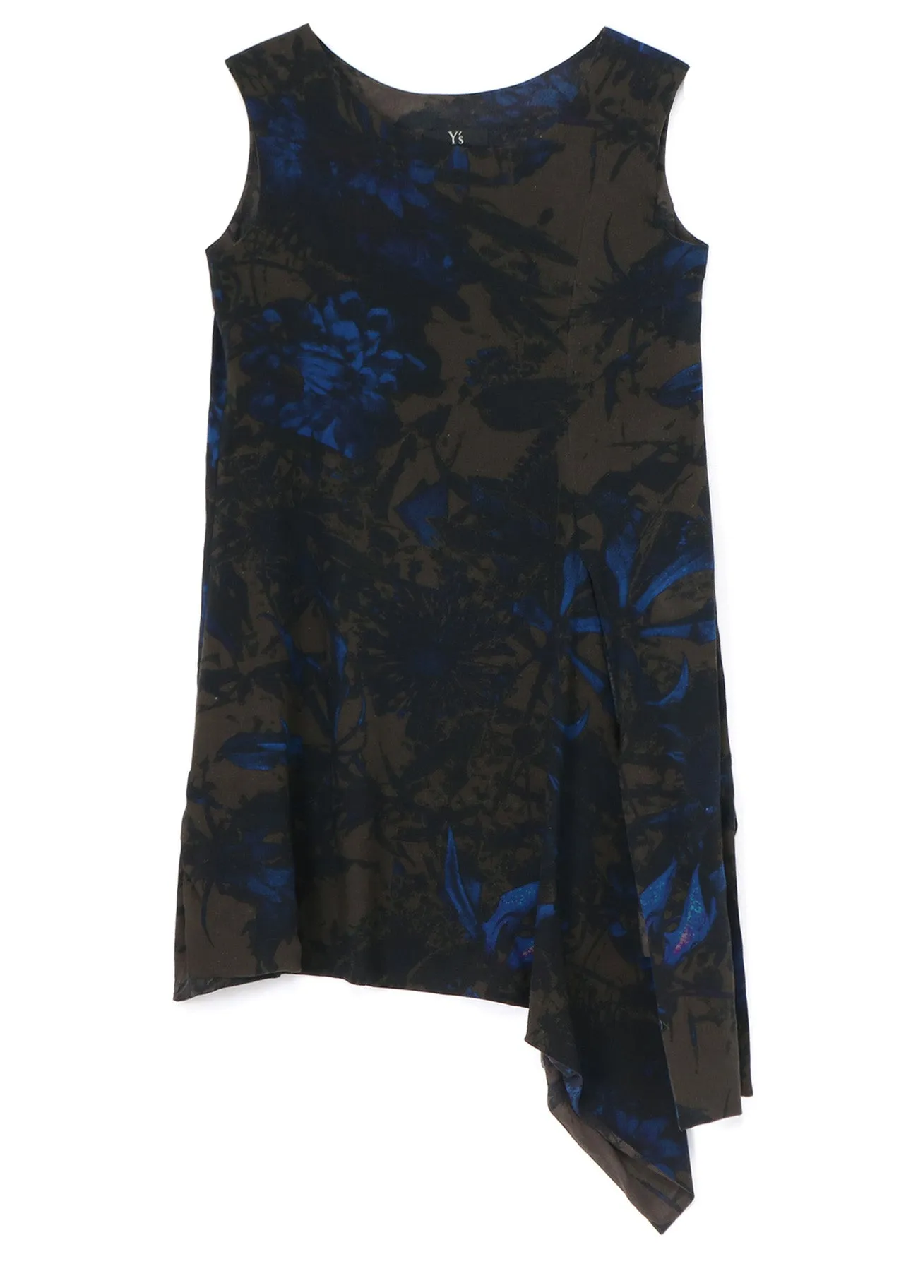 WITHERING FLOWER FRONT SLIT LONG BLOUSE Midweight Textile