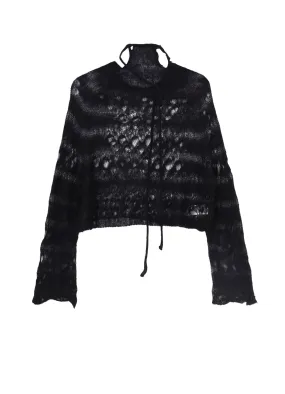 WOLE DESIGN MOHAIR KNITED SHORT PULLOVER Friction Resistant SoftTouch Finish