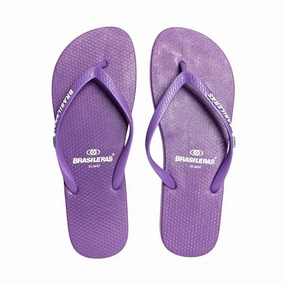 Comfortable Flexibility Women's Flip Flops Brasileras Classic Pro Purple