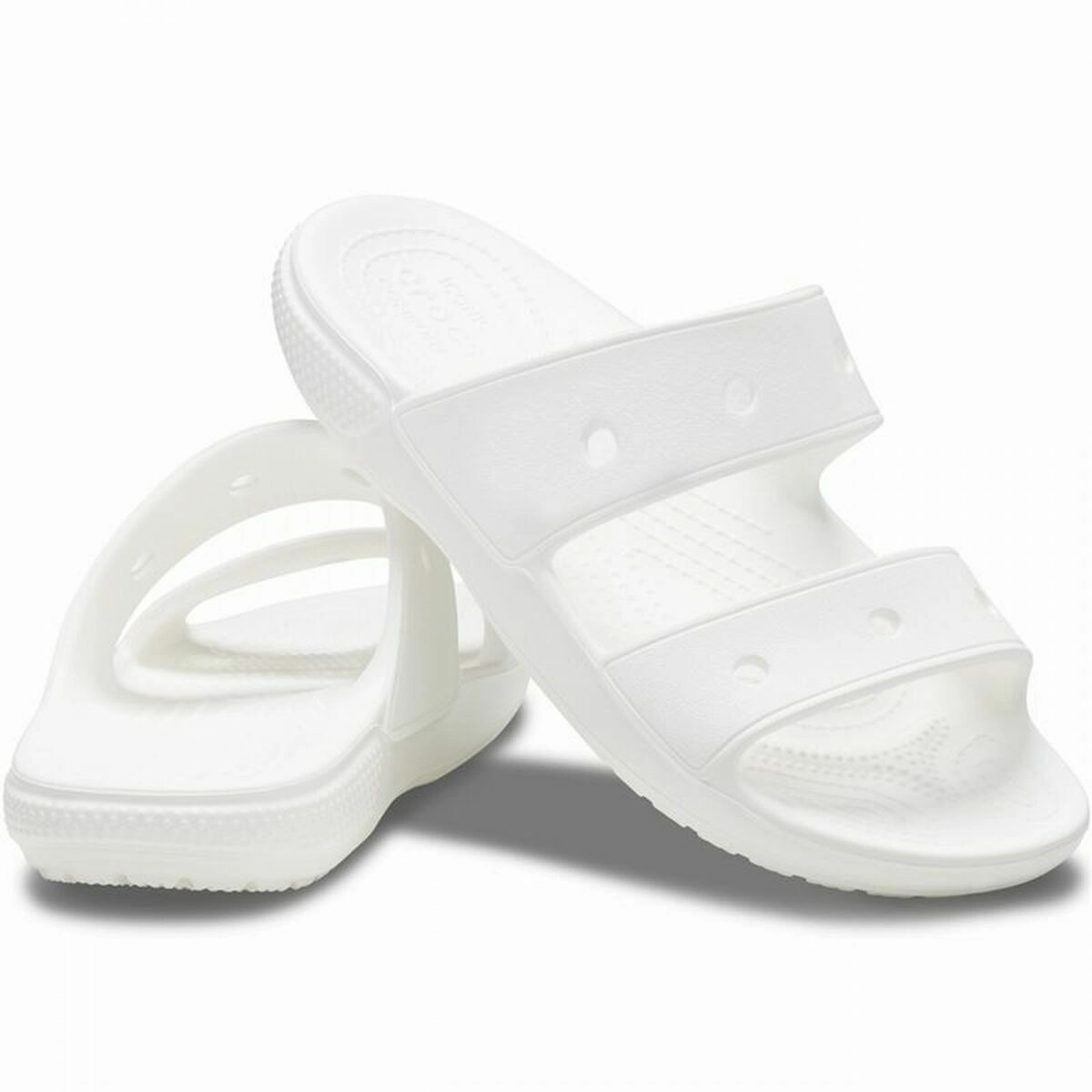 Comfort Relax Step Basic Style Women's Flip Flops Crocs Classic White