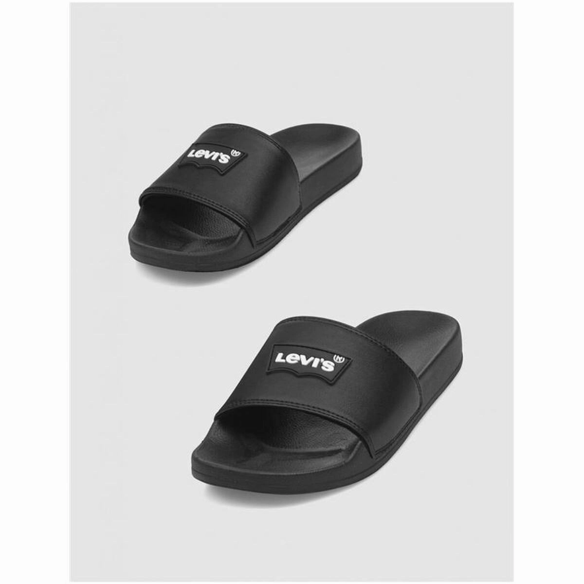 Casual Wear ShockAbsorbing Women's Flip Flops Levi's June Batwing Patch Black