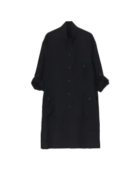 WOOL GABARDINE LONG SHIRT COAT Trendy Apparel