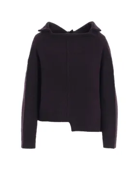 WOOL JERSEY ASYMMETRIC PULLOVER Modern Drape LowImpact Processing