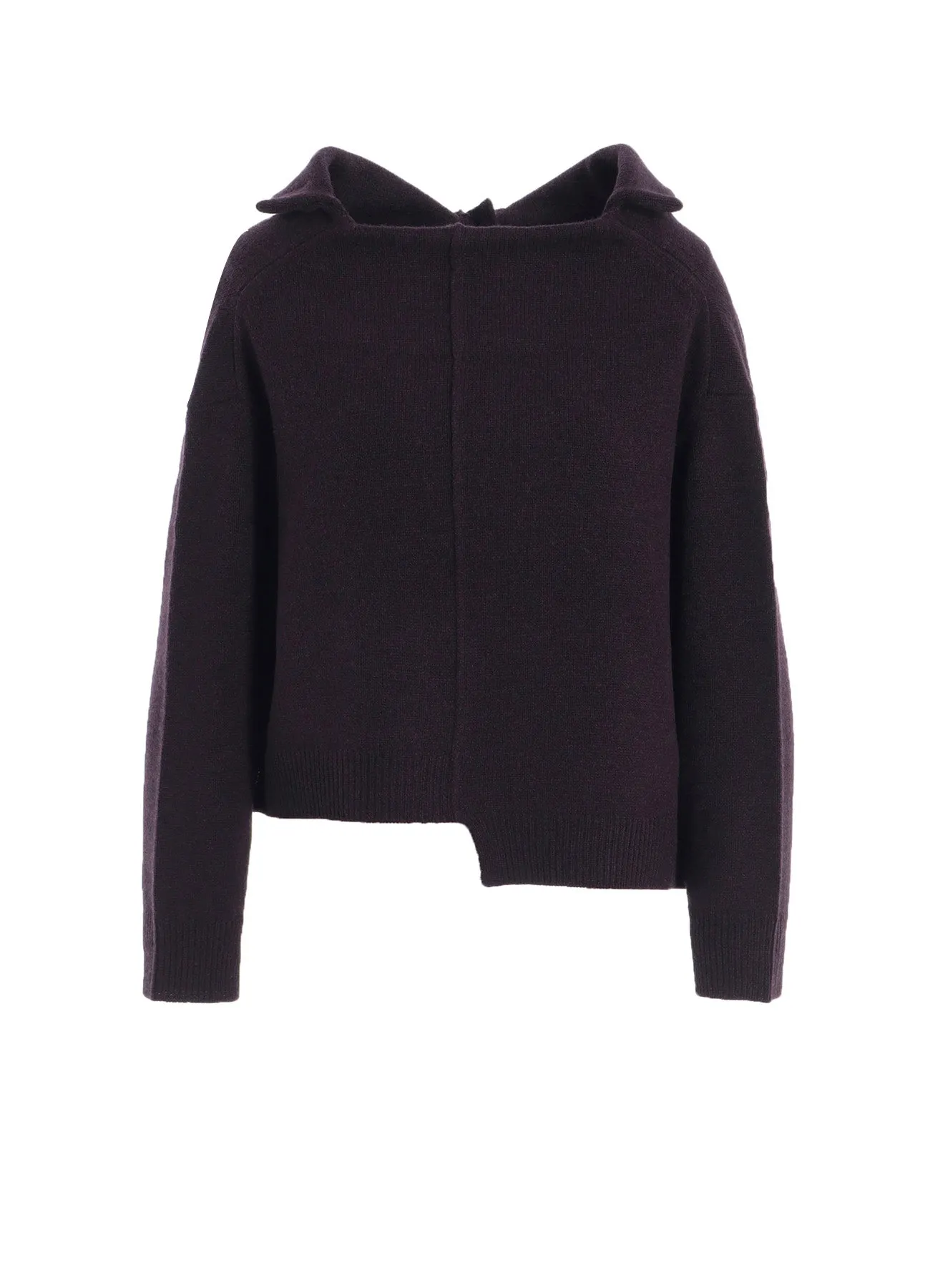 WOOL JERSEY ASYMMETRIC PULLOVER Modern Drape LowImpact Processing