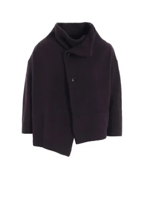 WOOL JERSEY SNAP BUTTON CARDIGAN Thermal Lined Cuffs