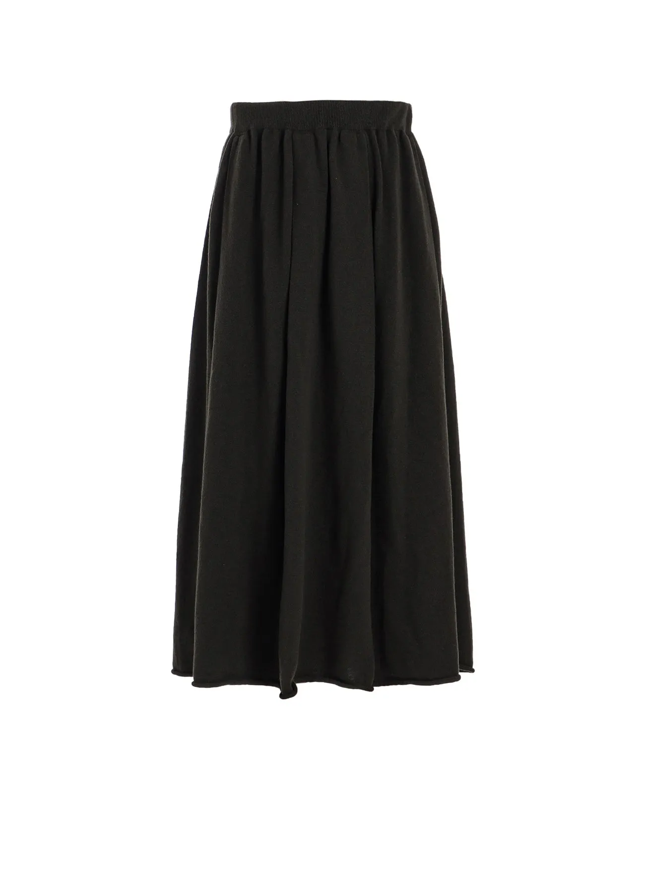 WOOL KNIT SKIRT Balanced Stretch Structure Brushed Inner