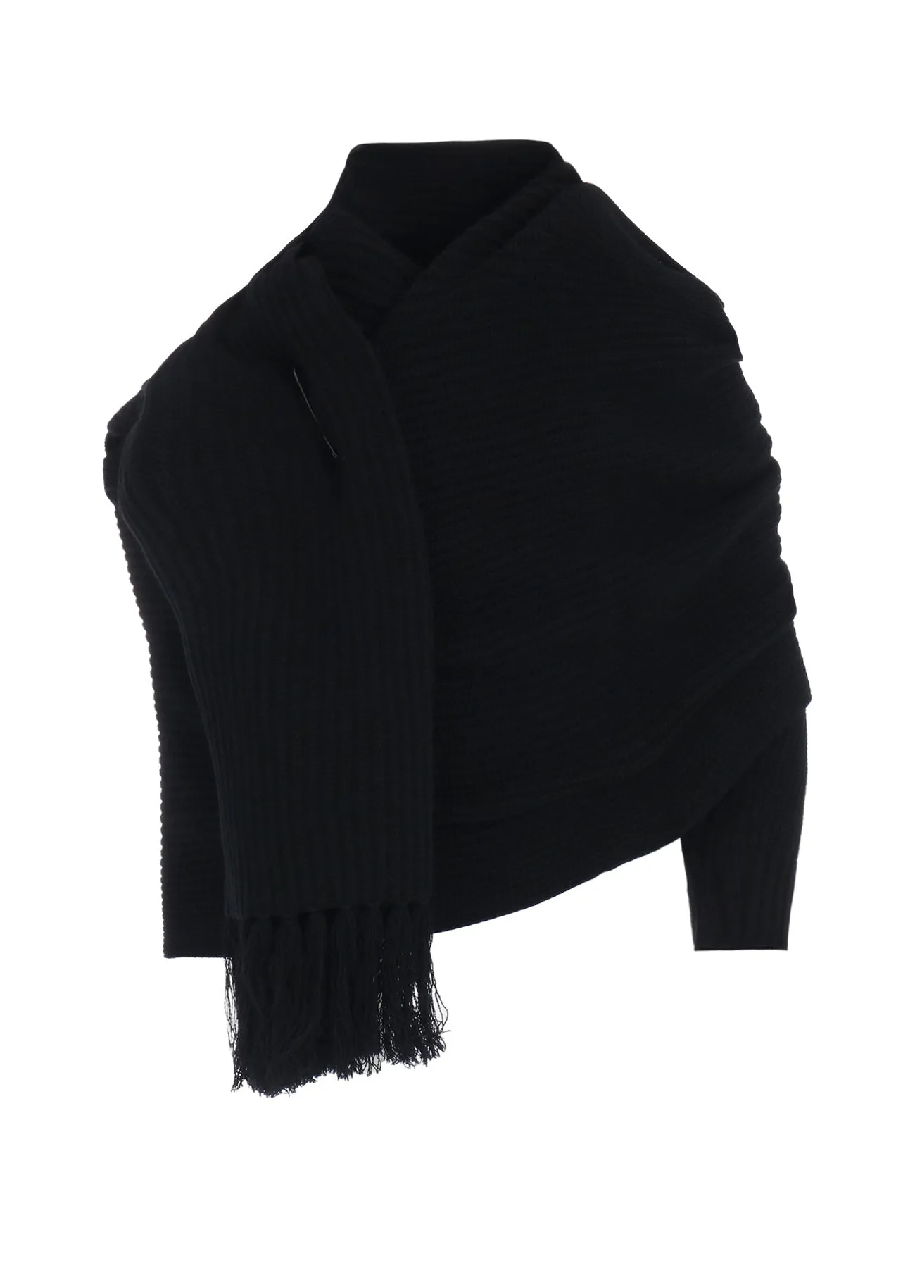 WOOL KNIT STOLE SeamFree Technology Crisp Texture