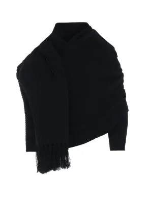 WOOL KNIT STOLE SeamFree Technology Crisp Texture
