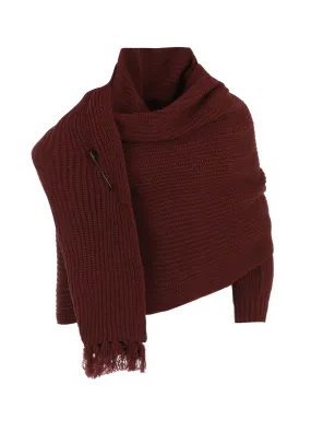 WOOL KNIT STOLE Brushed Inner