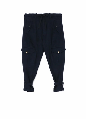 WOOL BEAVER HEM BELT MILITARY PANTS Weekend Style