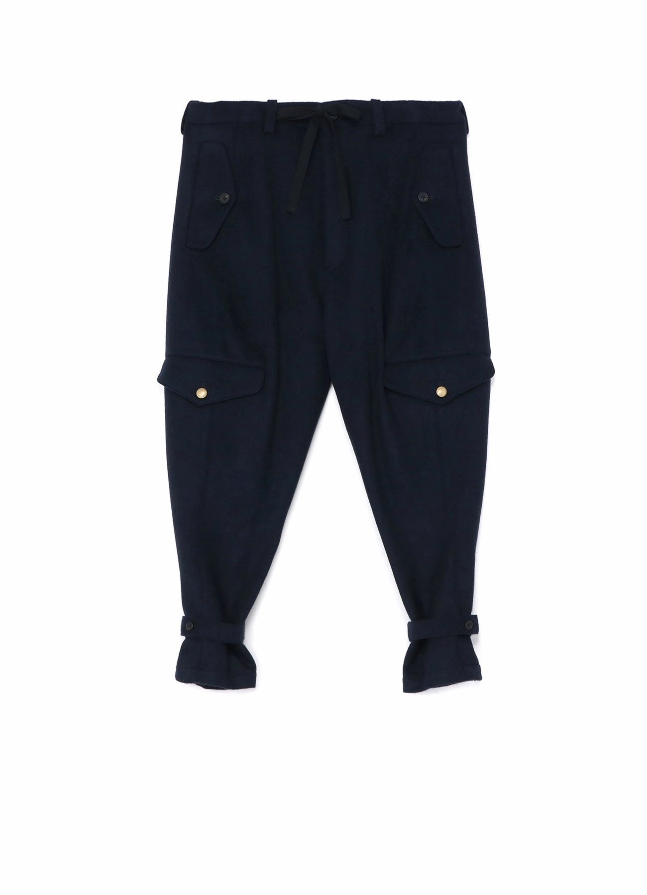 WOOL BEAVER HEM BELT MILITARY PANTS Weekend Style