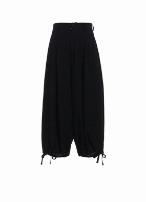 WOOL FLANNEL BALLOON PANTS Light Wear Fit Hidden Zip Pockets