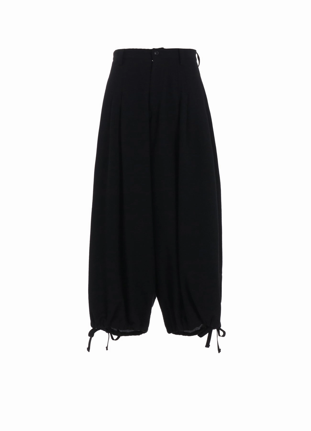 WOOL FLANNEL BALLOON PANTS Light Wear Fit Hidden Zip Pockets