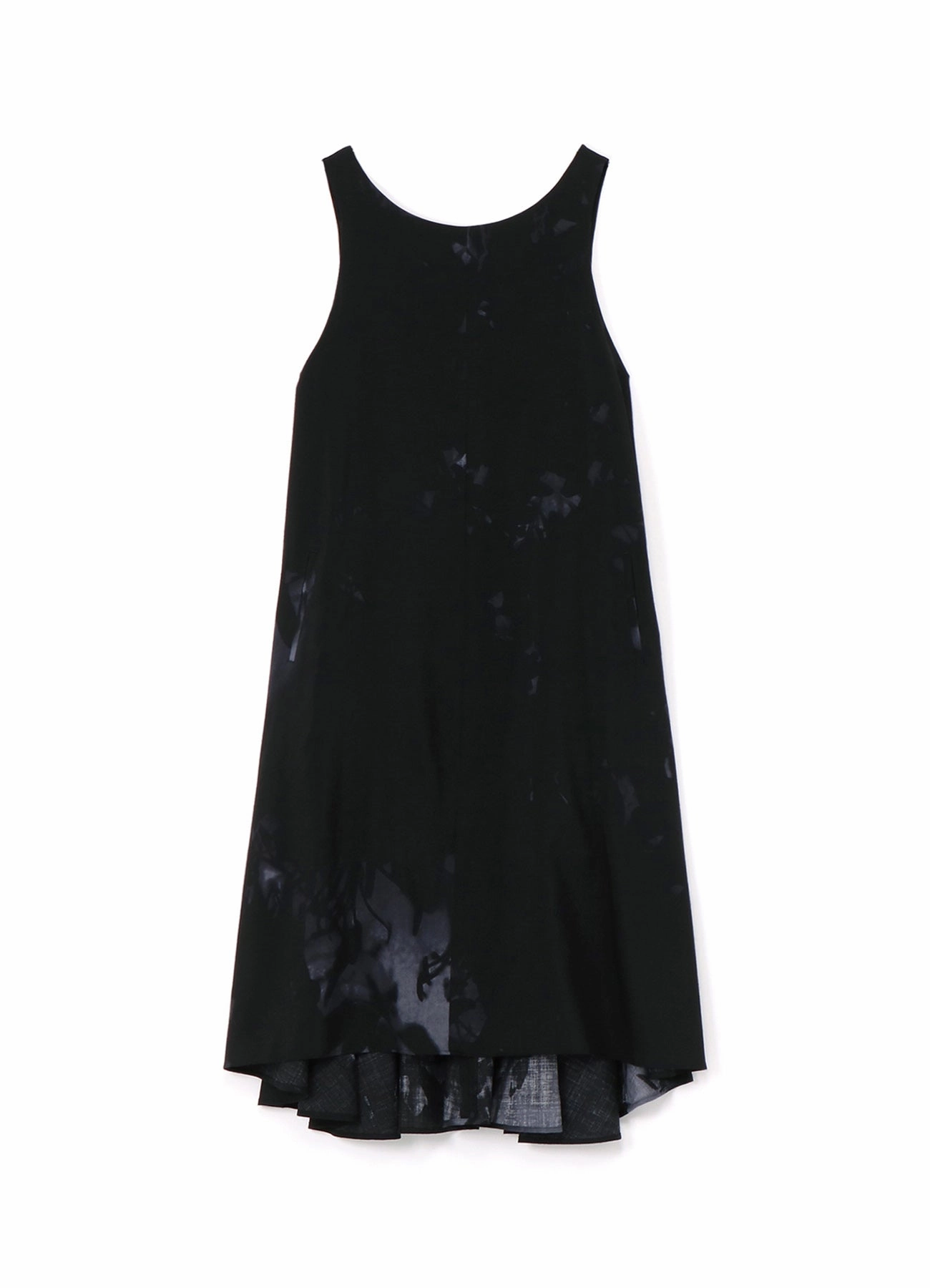 WOOL FLOWER SHADOW PRINT DRESS Gloss Finish Movement Ready