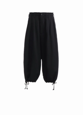 WOOL GABARDINE BALLOON PANTS Breathable Style Non Slip Waistband