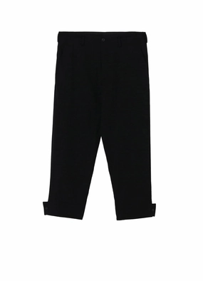 All Day Comfort Fit WOOL GABARDINE BELTED HEM PANTS