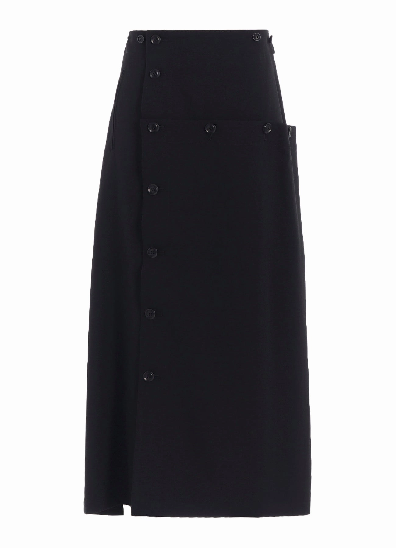 WOOL GABARDINE BUTTON SKIRT Grace Color