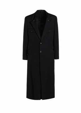 WOOL GABARDINE COLLAR BUTTON JACKET Graphic Design