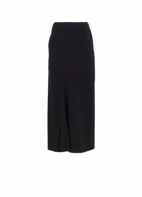 WOOL GABARDINE DIAGONAL CUTTING LONG SKIRT Calm Tone