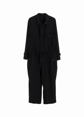 Sophisticated Touch WOOL GABARDINE DOUBLE PLACKET JUMPSUIT