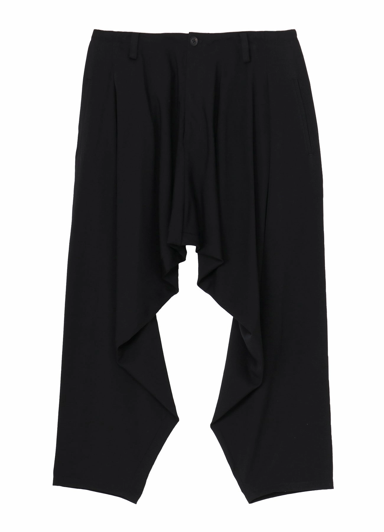 WOOL GABARDINE DRAPE PANTS Trendy Appeal