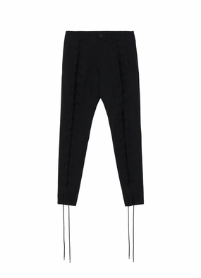 Compression Fit WOOL GABARDINE LACE-UP PANTS