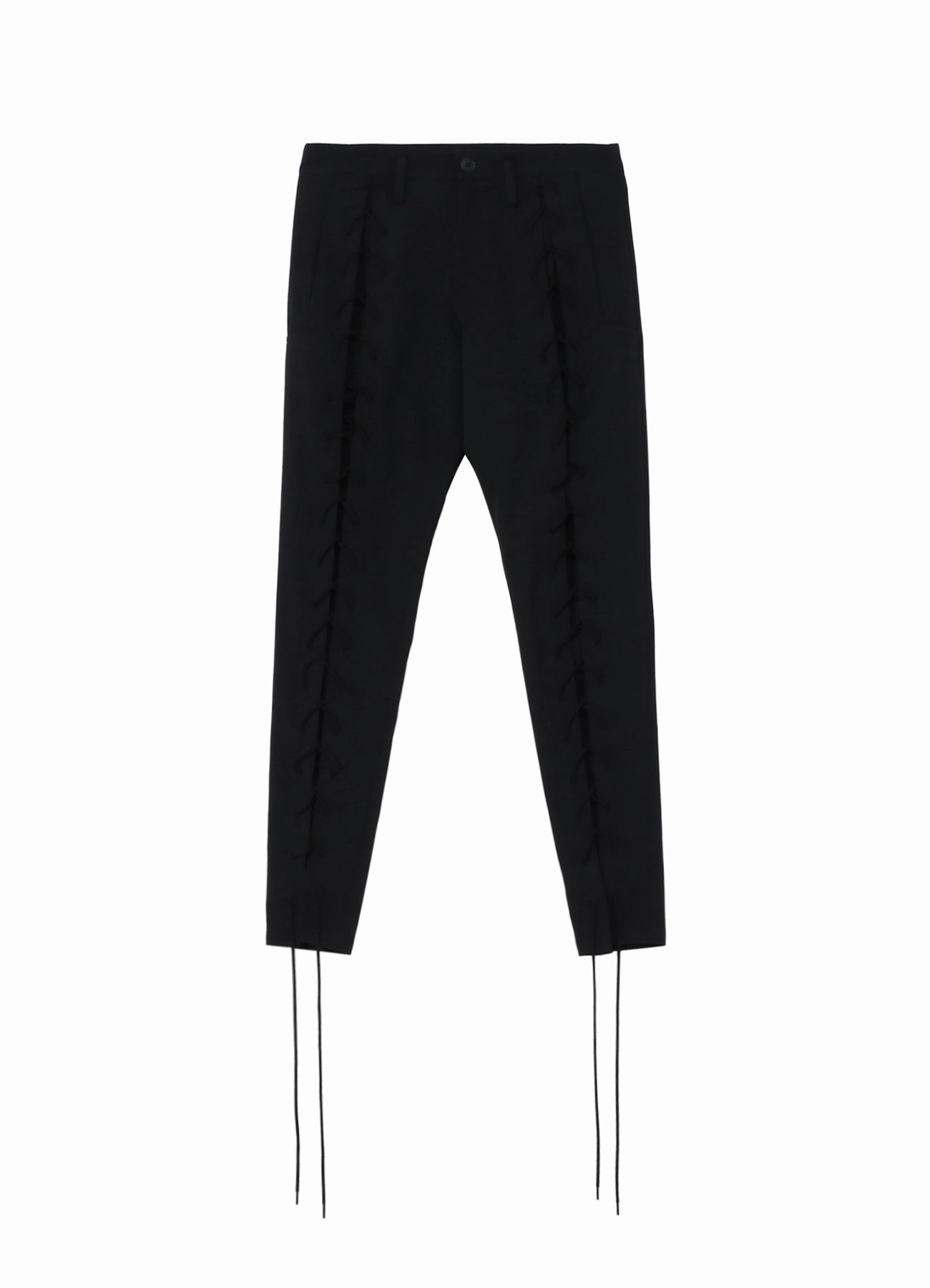 Compression Fit WOOL GABARDINE LACE-UP PANTS