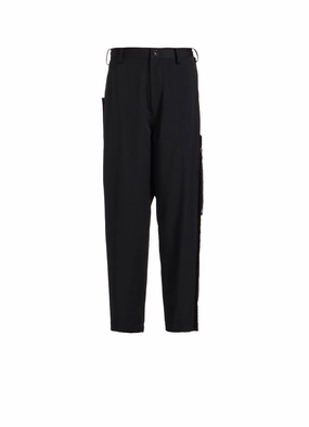 Stretch Fabric Comfy Essentials Wear WOOL GABARDINE LEFT SIDE LINED PANTS