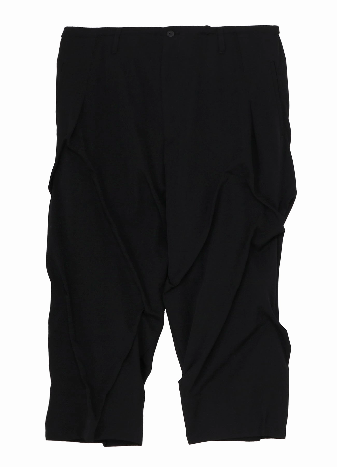 WOOL GABARDINE RANDOM TACK PANTS Noise Reduciting Fabric Bold Design