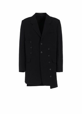 WOOL GABARDINE SLEEVE BUTTON ASYMMETRY JACKET floral Choice