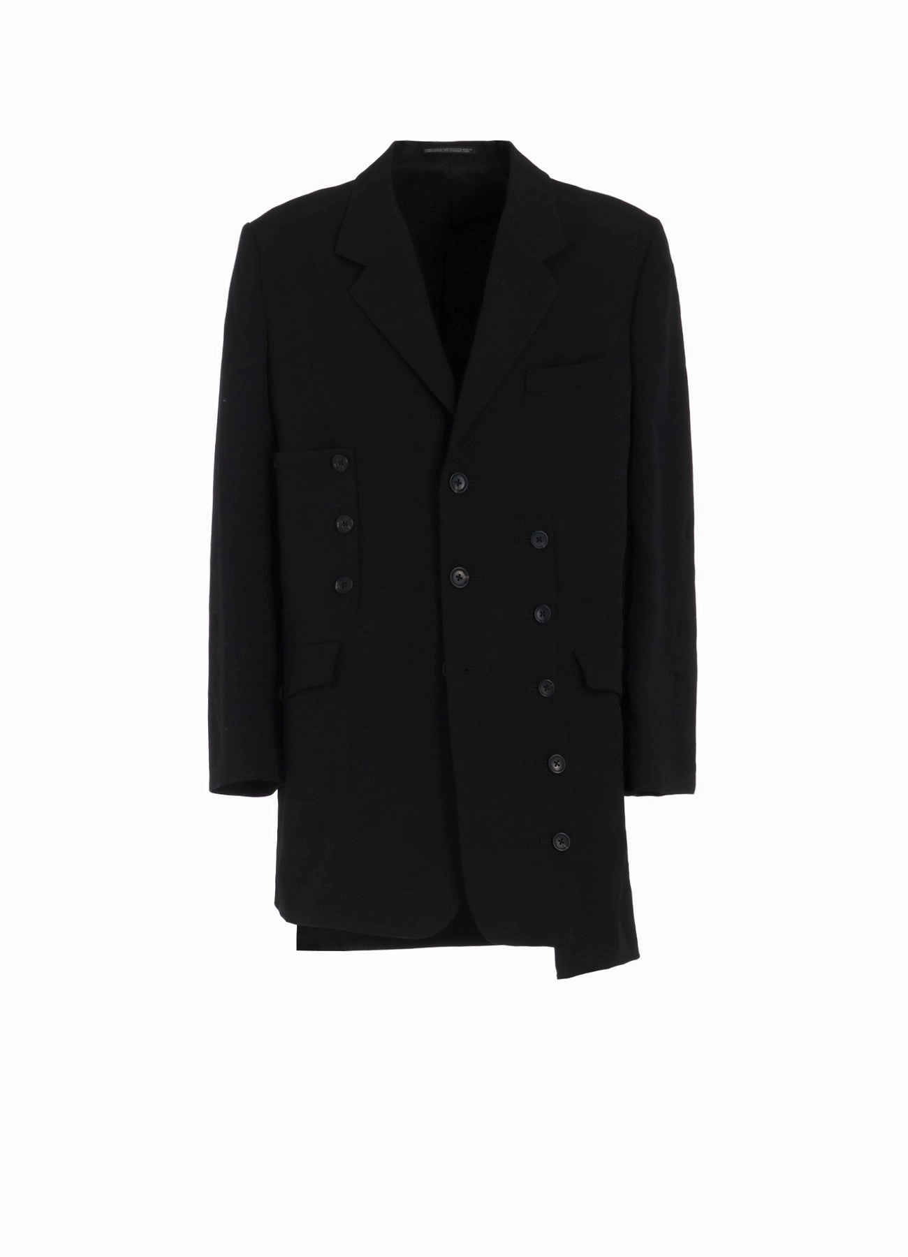 WOOL GABARDINE SLEEVE BUTTON ASYMMETRY JACKET floral Choice