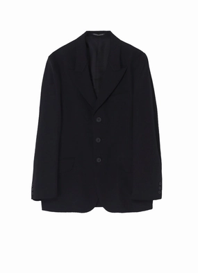 windy WOOL GABARDINE STITCH LAPEL JACKET