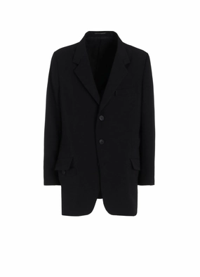 Keep PaddedShoulders WOOL GABARDINE TURN BACK COLLAR JACKET