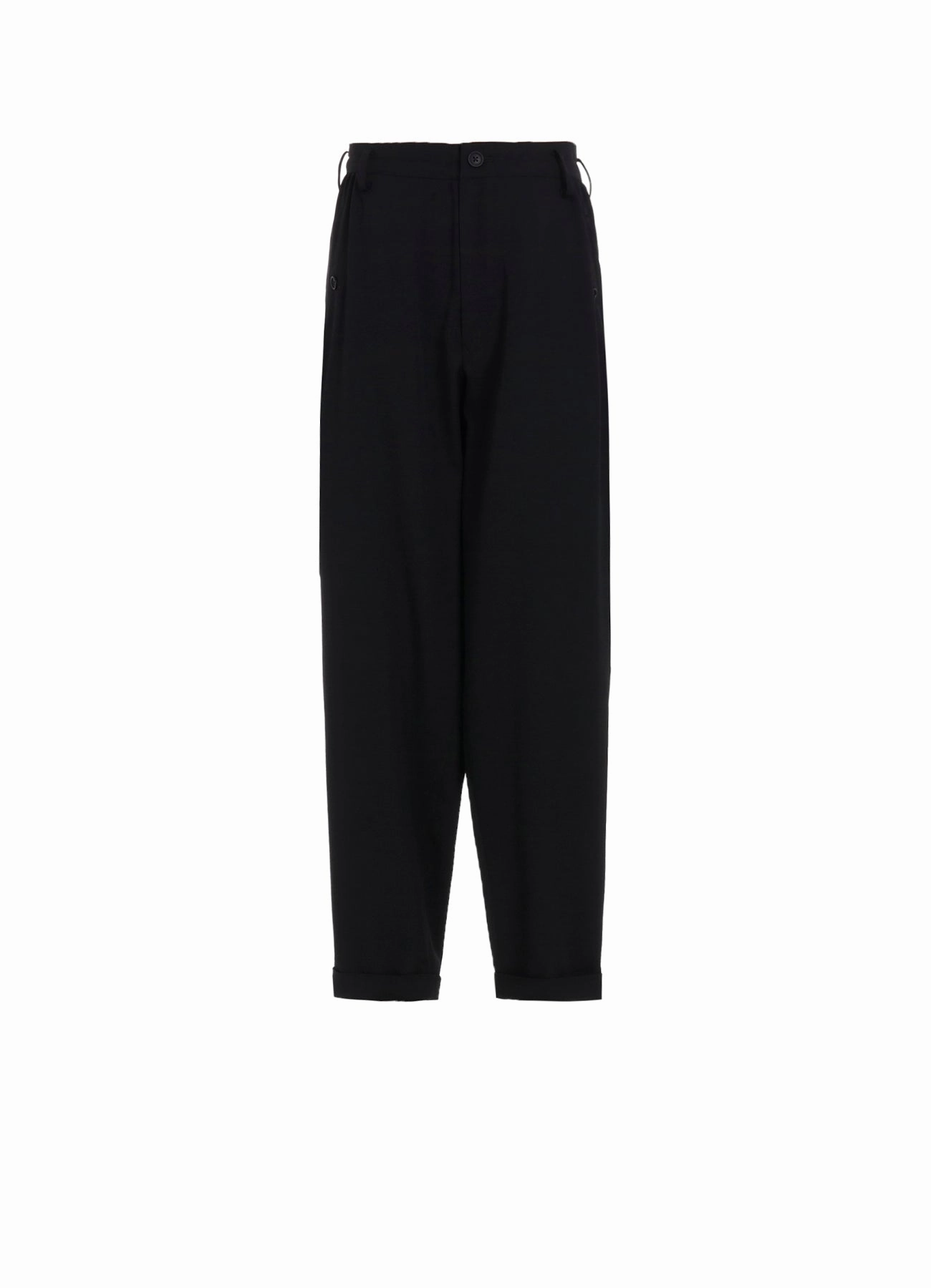 WOOL GABARDINE WAIST GATHERED PANTS Seasonal Wear Comfy Movement