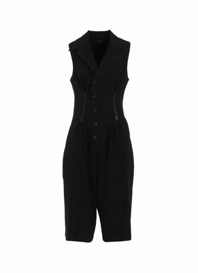 WOOL GABARDINE ZIP TUCKED JUMP SUIT Timeless boho dress
