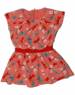 LIU JO Baby Girls Abstract Pattern A-Line Dress 18-24 Months Pink Casual Outfit LowProfileZipper