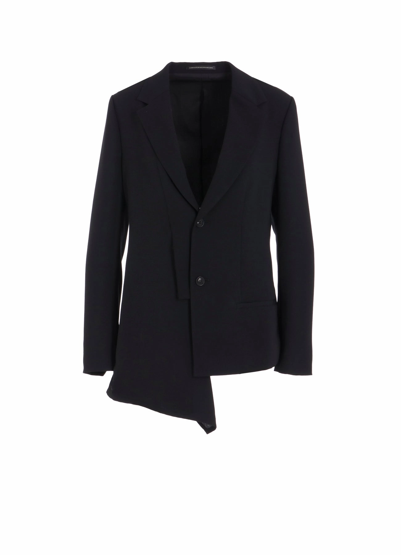 Minimalist WOOL SERGE RIGHT CLOTH ASYMMETERIC JACKET