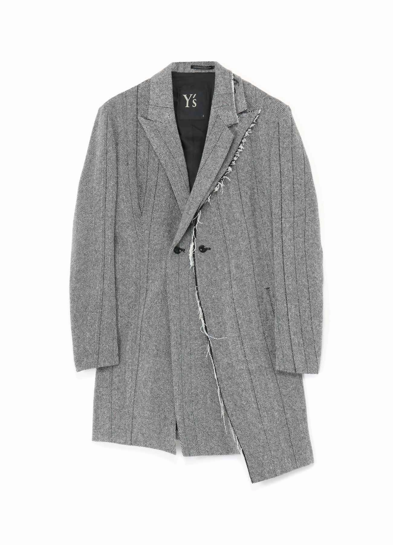 WOOL TWEED DOUBLE LEFT FRONT JACKET Powder Party use