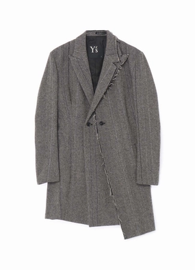 PaddedShoulders WOOL TWEED DOUBLE LEFT FRONT JACKET