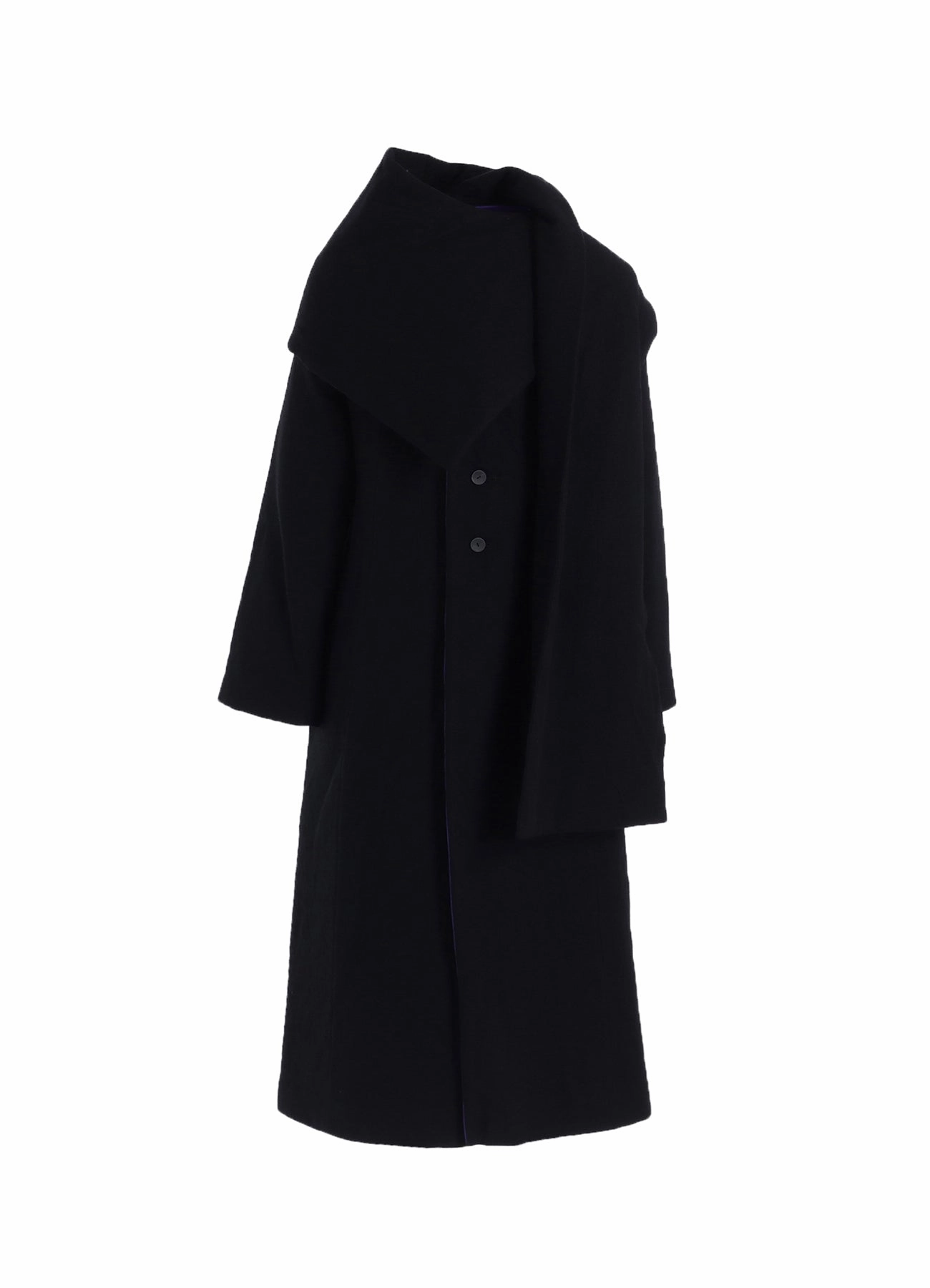 WOOL VIYELLA REVERSIBLE STOLE D COAT Noise Reduced Fabric Friction Resistant