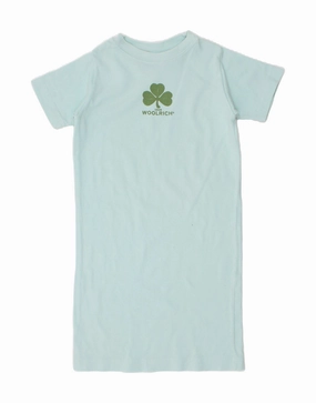 WOOLRICH Baby Girls Graphic T-Shirt Dress 18-24 Months Blue Cotton Sleek Cut Lounge Mode