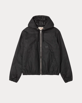 Office Wear Drop Tail Hem WORK JACKET WAXED COTTON