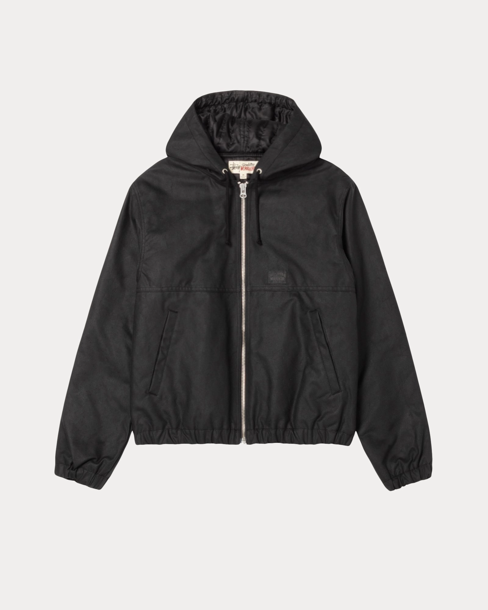 Office Wear Drop Tail Hem WORK JACKET WAXED COTTON